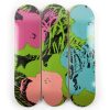 Andy-Warhol-Skateboards andy-warhol-skateboards | Flowers - Green/Pink Triptych Andy Warhol X The Skateroom