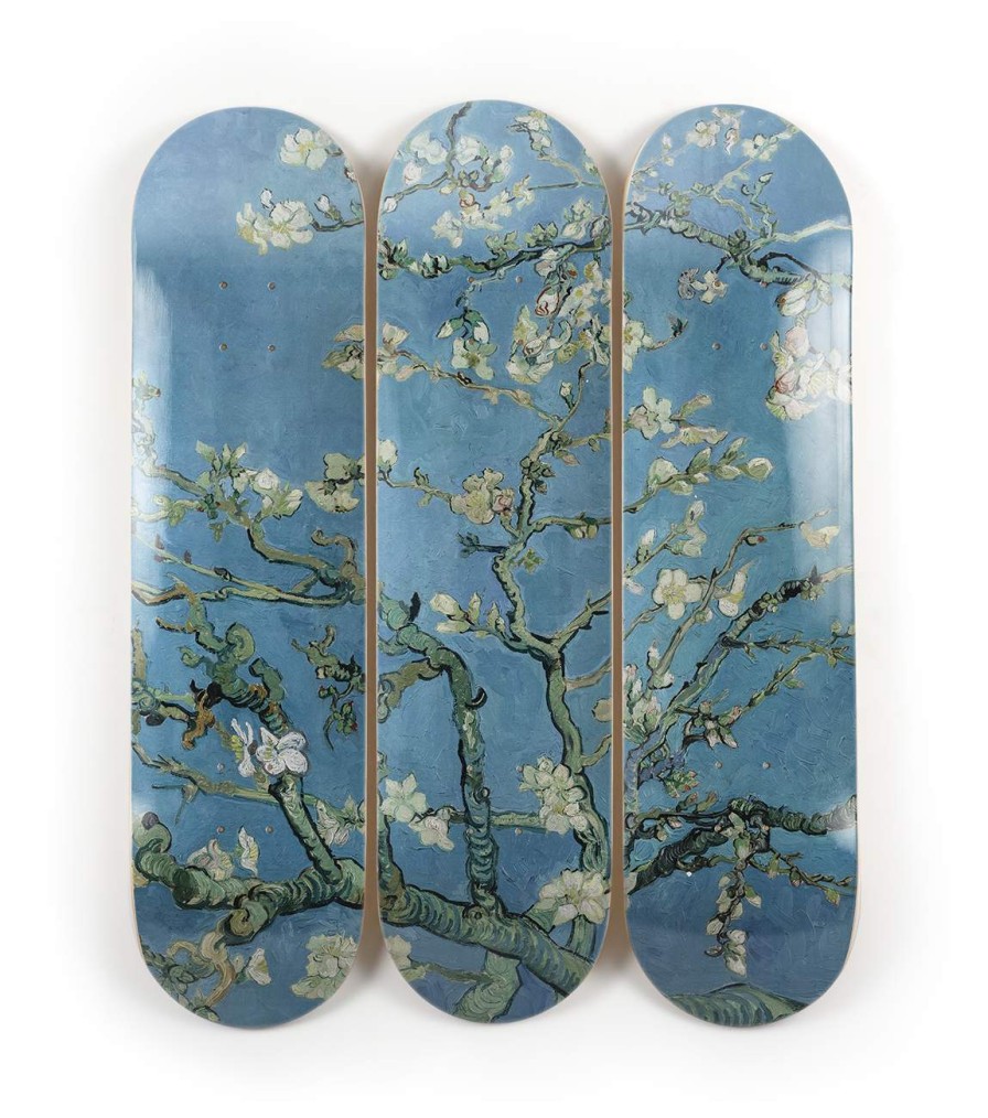 Vincent-Van-Gogh-Skateboards vincent-van-gogh-skateboards | Almond Blossoms Triptych Van Gogh X The Skateroom