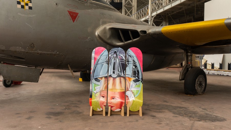 James-Rosenquist-Skateboards james-rosenquist-skateboards | F-111 Triptych A (Girl) Artwork The Skateroom