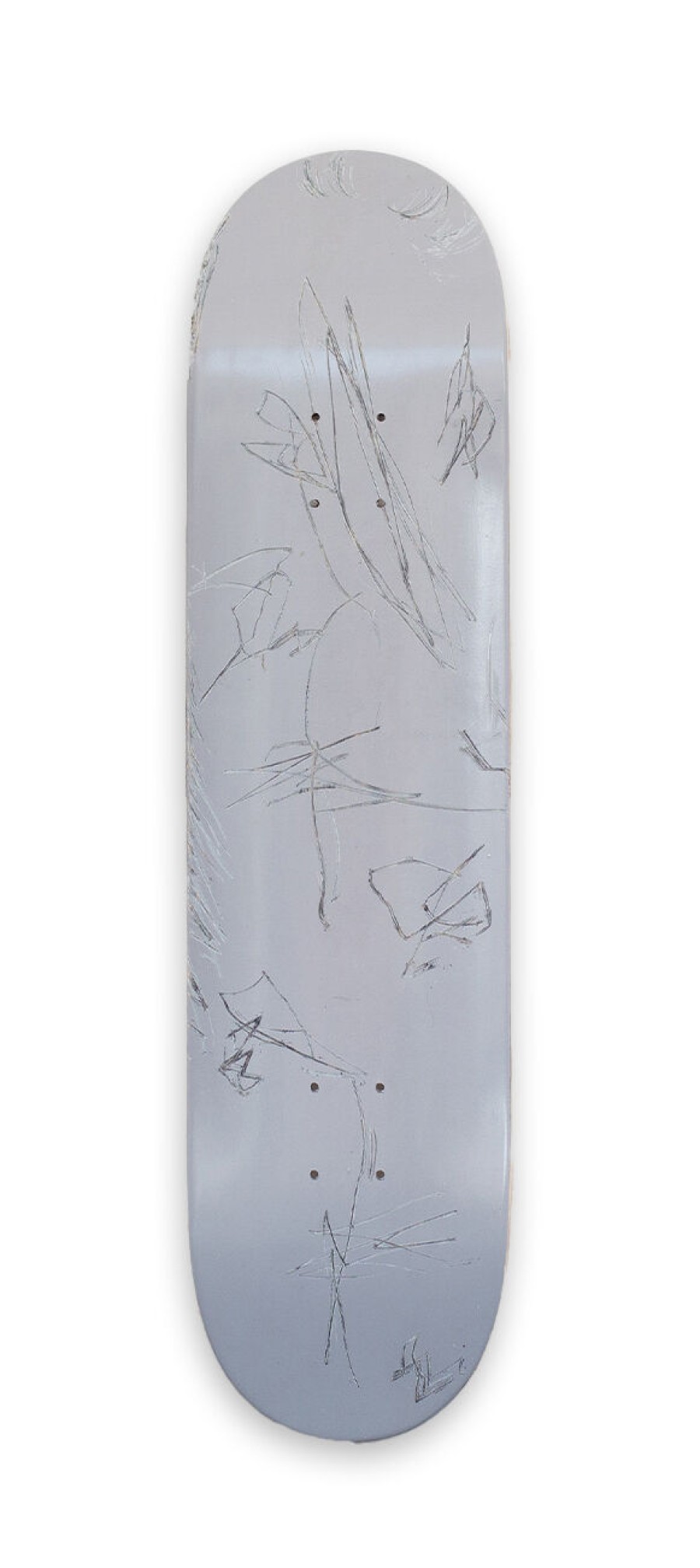 Marc-Leschelier-Skateboards marc-leschelier-skateboards | Shred 13 (Light Grey) - Original Artwork - Marc Leschelier X The Skateroom