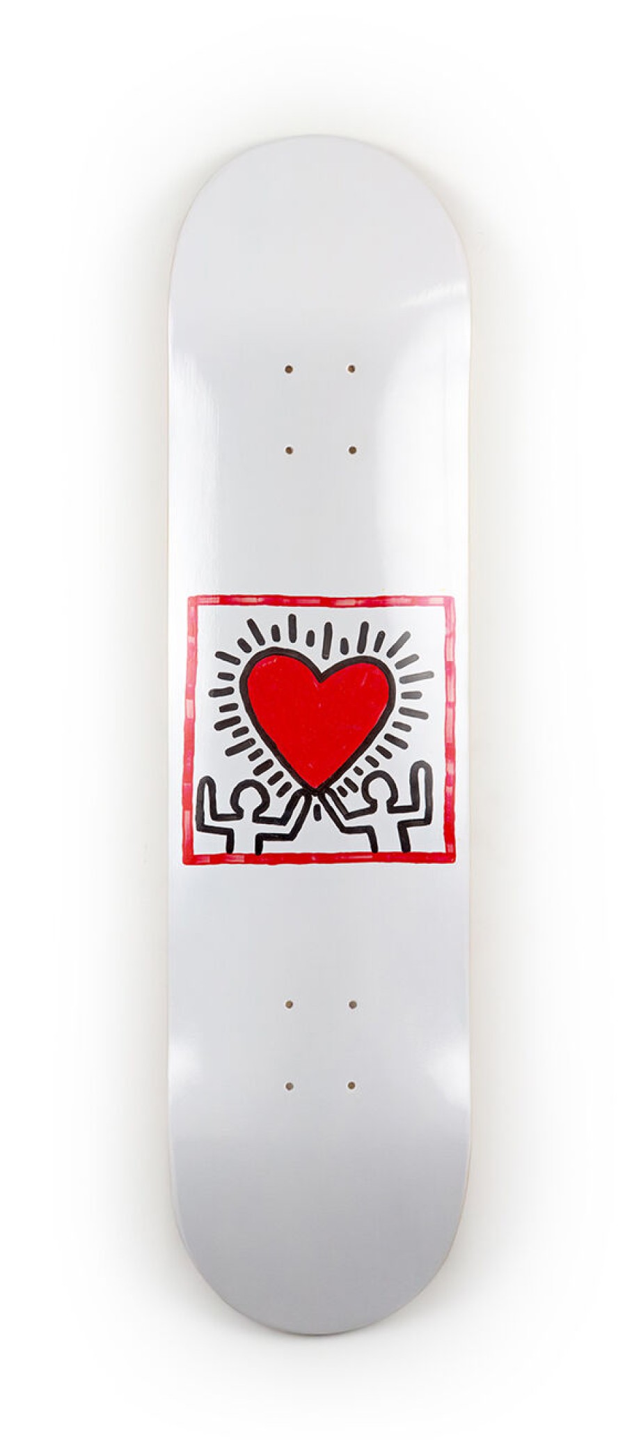 Keith-Haring-Skateboards keith-haring-skateboards | Keith Haring - Heart Skateboard Art Wall X The Skateroom