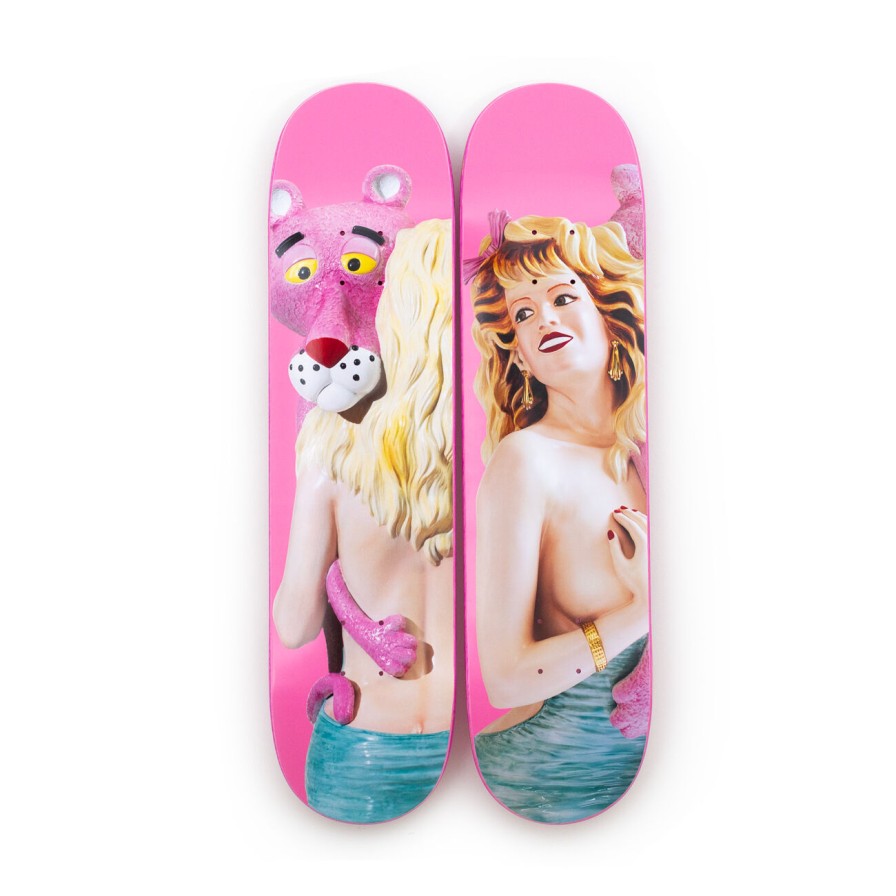 Jeff-Koons-Skateboards jeff-koons-skateboards | Pink Panther Skateboard Artwork The Skateroom