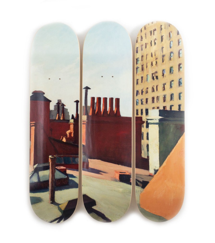 Edward-Hopper-Skateboards edward-hopper-skateboards | Edward Hopper - City Roofs X The Skateroom