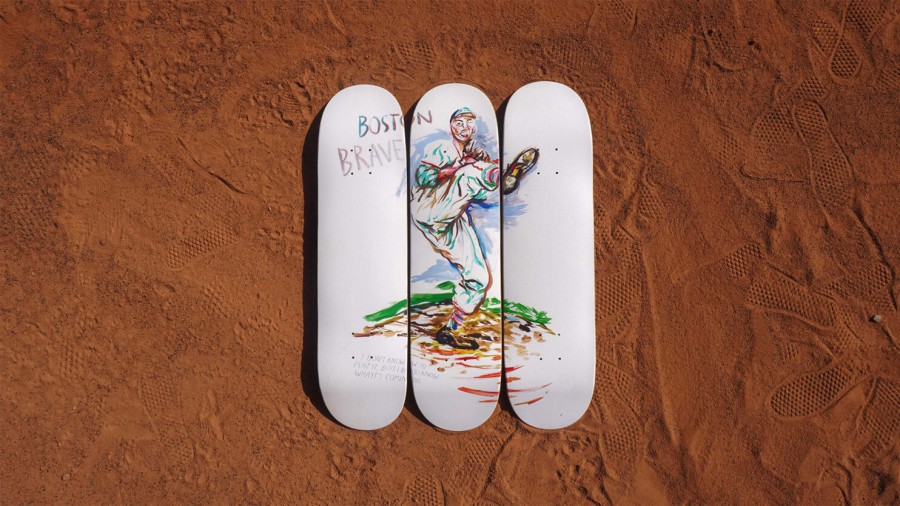 Raymond-Pettibon-Skateboards raymond-pettibon-skateboards | No Title (Boston Brave), 2017 - Raymond Pettibon The Skateroom