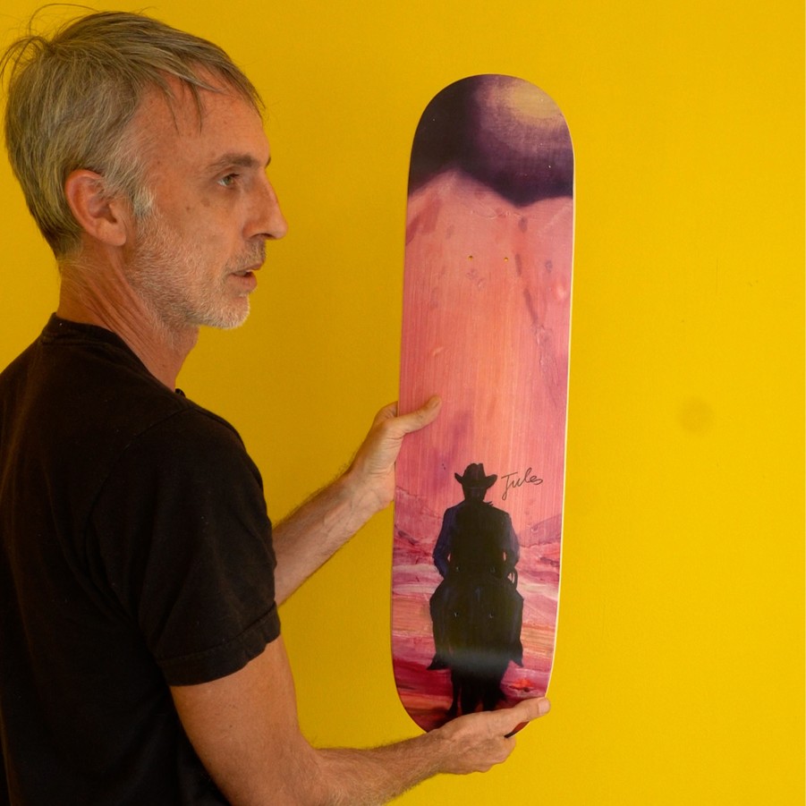 Jules-De-Balincourt-Skateboards jules-de-balincourt-skateboards | Looking For An Enlightened Cowboy - Hand-Signed - Jules De Balincourt X The Skateroom