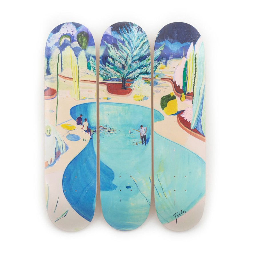 Jules-De-Balincourt-Skateboards jules-de-balincourt-skateboards | New Arrivals, Hand-Signed Triptych - Jules De Balincourt X The Skateroom