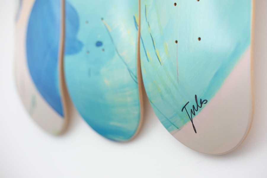 Jules-De-Balincourt-Skateboards jules-de-balincourt-skateboards | New Arrivals, Hand-Signed Triptych - Jules De Balincourt X The Skateroom