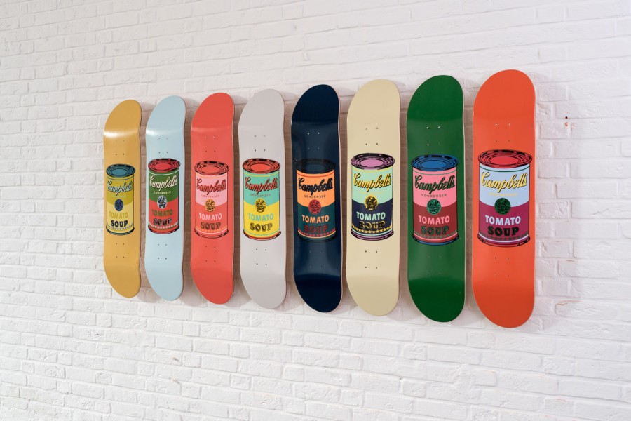 Andy-Warhol-Skateboards andy-warhol-skateboards | Andy Warhol - Colored Campbell'S Soup Cans Peach X The Skateroom